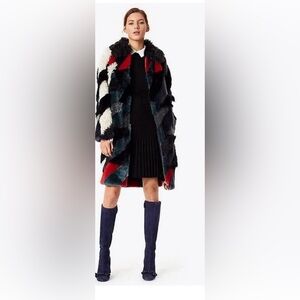 Tory Burch Shearling Fur Coat Size S